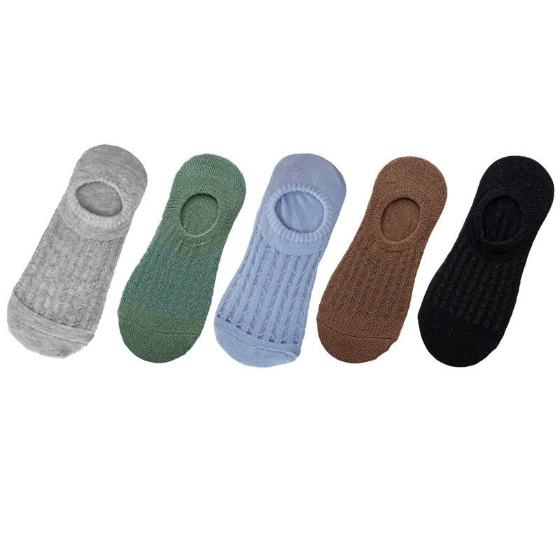 Invisible Women Boat Socks Summer Silicone Non-slip Ankle Low Female Cotton Thin Show Breathable Calcetines Chaussette 5 Pair