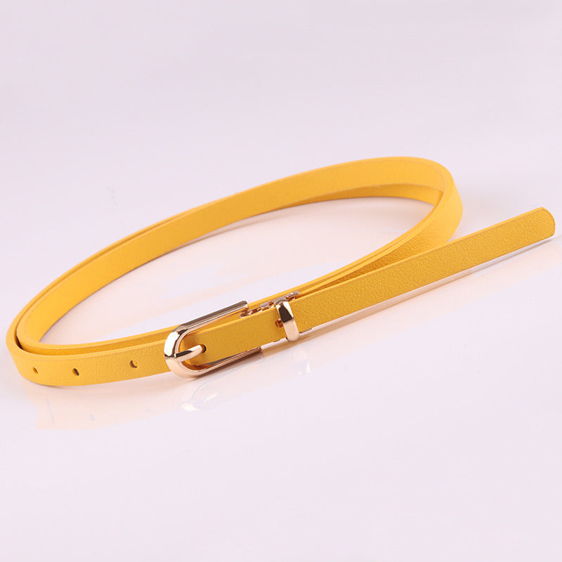 Women Waist Belt Lovely Women's Big Ring Decorated Belts Female Hot Newest Design Fashion Gold Pin Buckle Solid PU Leather Strap