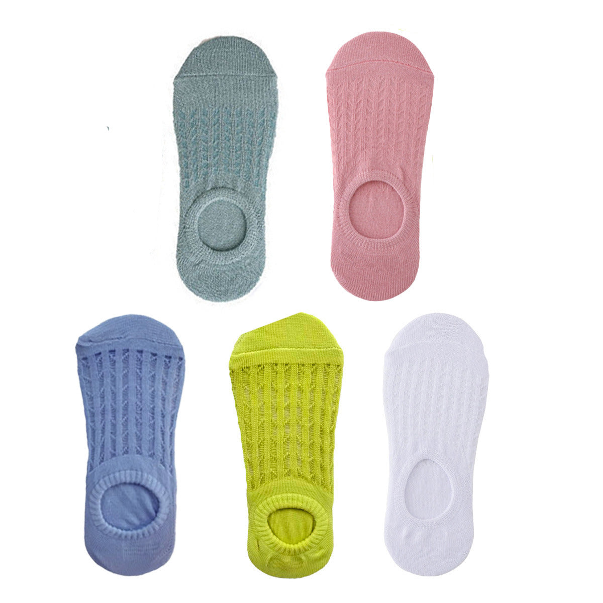 Invisible Women Boat Socks Summer Silicone Non-slip Ankle Low Female Cotton Thin Show Breathable Calcetines Chaussette 5 Pair