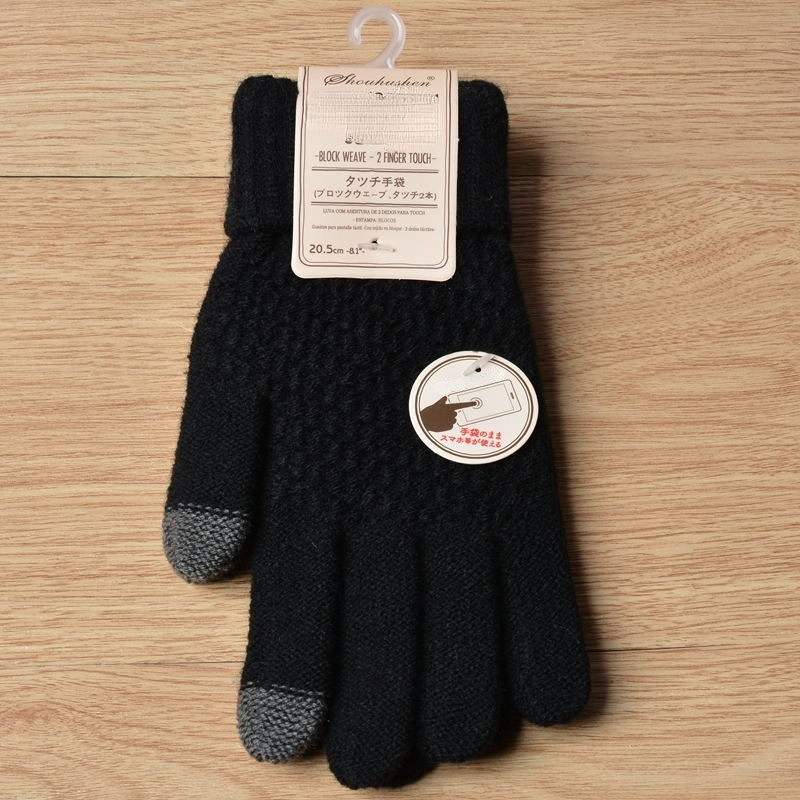 2021 Winter Men's Warm Gloves Genuine Suede Pig Leather Gloves Mittens Male Thick Bike Motorcycle Gloves Men Knitted Guantes