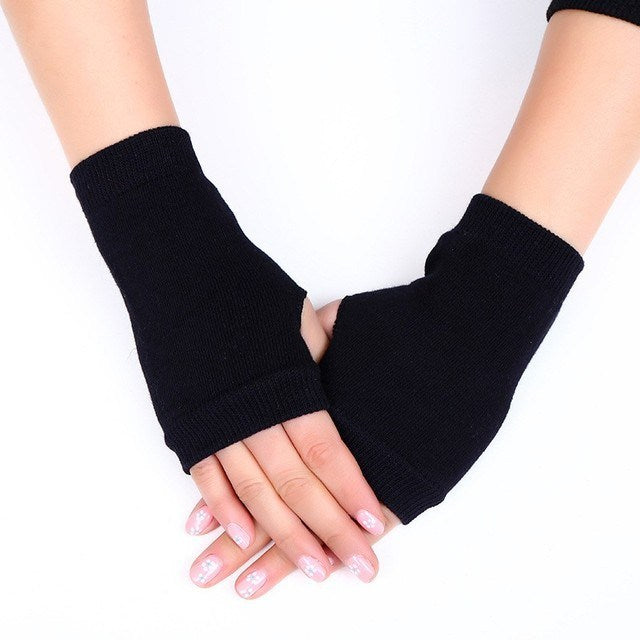 Cute Cat Paw Fluffy Claw Fingerless Gloves Warm Soft Plush Fingerless Panda Glove Half Finger Women Winter Wear Christmas Gifts