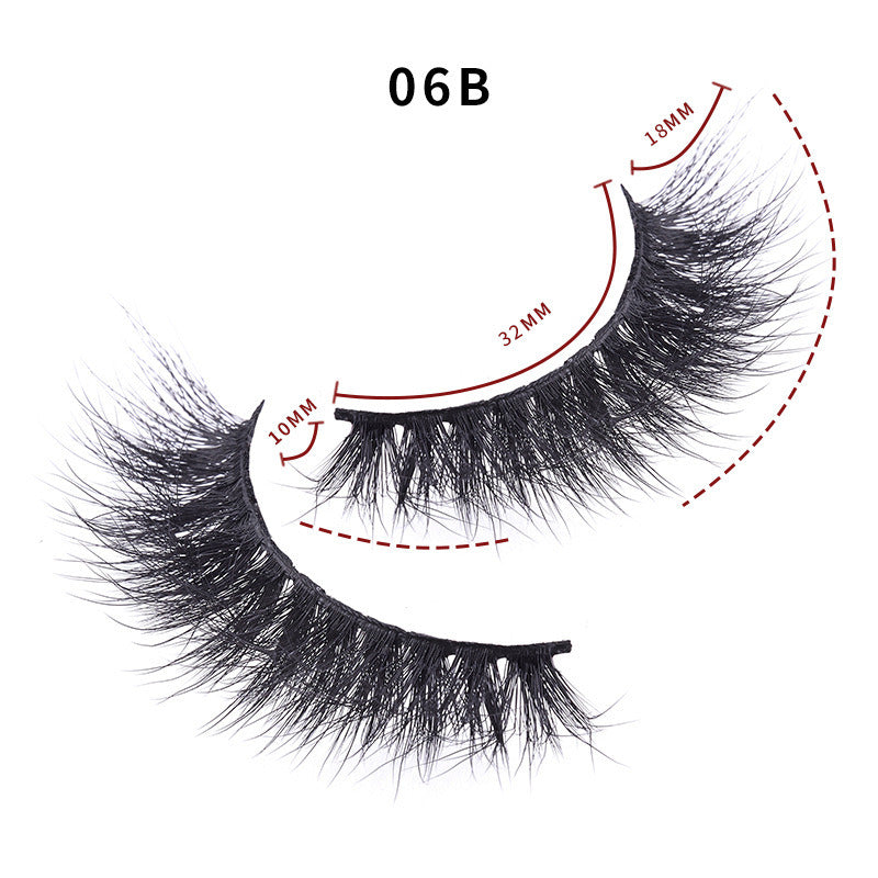 Soft and Thick Multi-Layer Three-Dimensional False Eyelashes Mimic Mink Hair