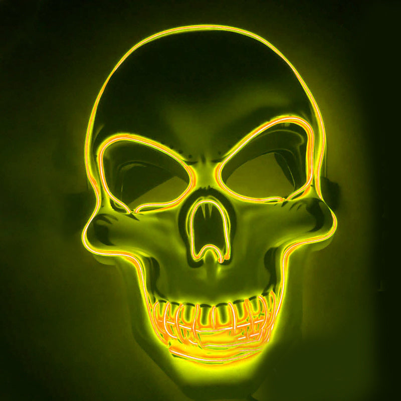 LED Scary Mask Halloween Light Up Mask Scary Skull Mask