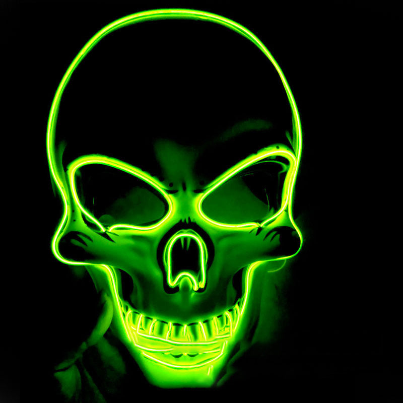 LED Scary Mask Halloween Light Up Mask Scary Skull Mask