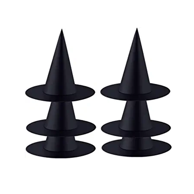 6 PCS Halloween Witch Hat Costume for Halloween Party Decoration