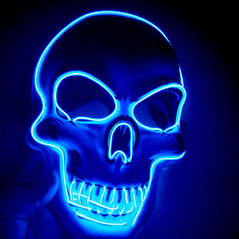 LED Scary Mask Halloween Light Up Mask Scary Skull Mask