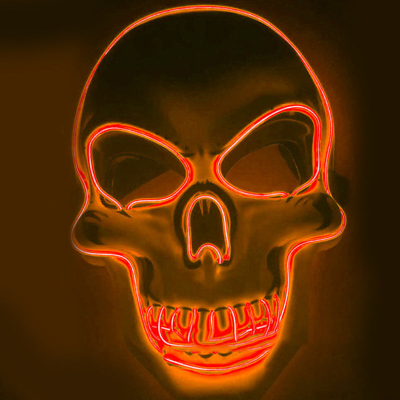 LED Scary Mask Halloween Light Up Mask Scary Skull Mask