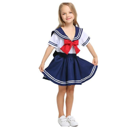 Child Sailor Costume Navy Outfit Suit Boys Girls School Uniform