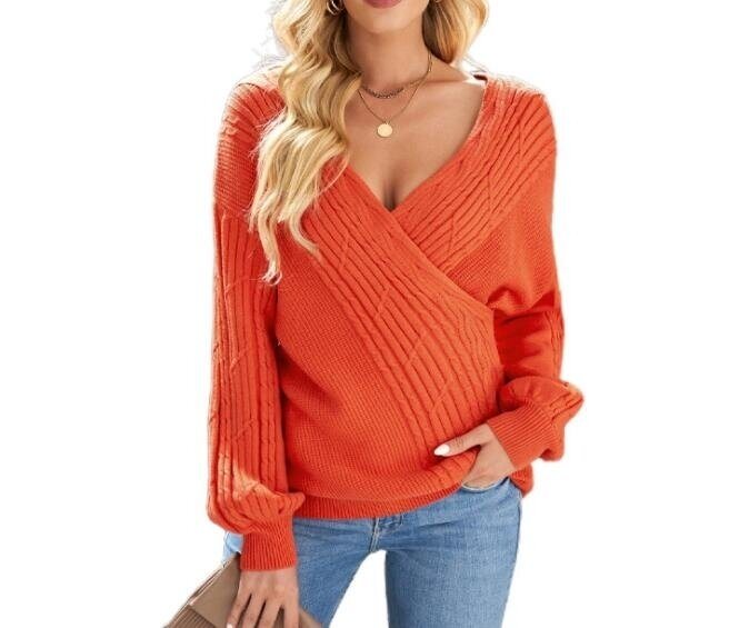 V-neck Loose Sexy Knitted Sweater