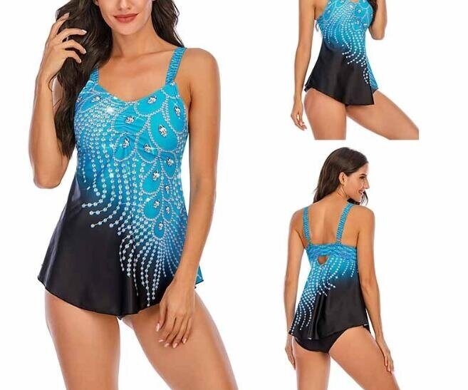 Womens Elegant Inspired Vintage One Piece Pin up Monokinis Swimsuit