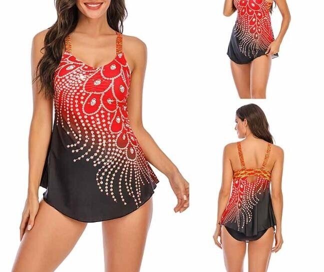 Womens Elegant Inspired Vintage One Piece Pin up Monokinis Swimsuit