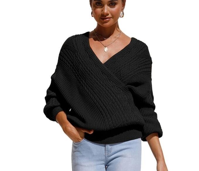 V-neck Loose Sexy Knitted Sweater