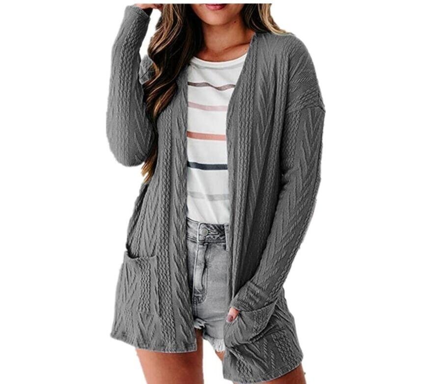 Women's Open Front Cardigan Knitted Sweater