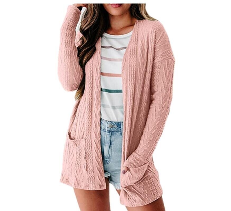 Women's Open Front Cardigan Knitted Sweater