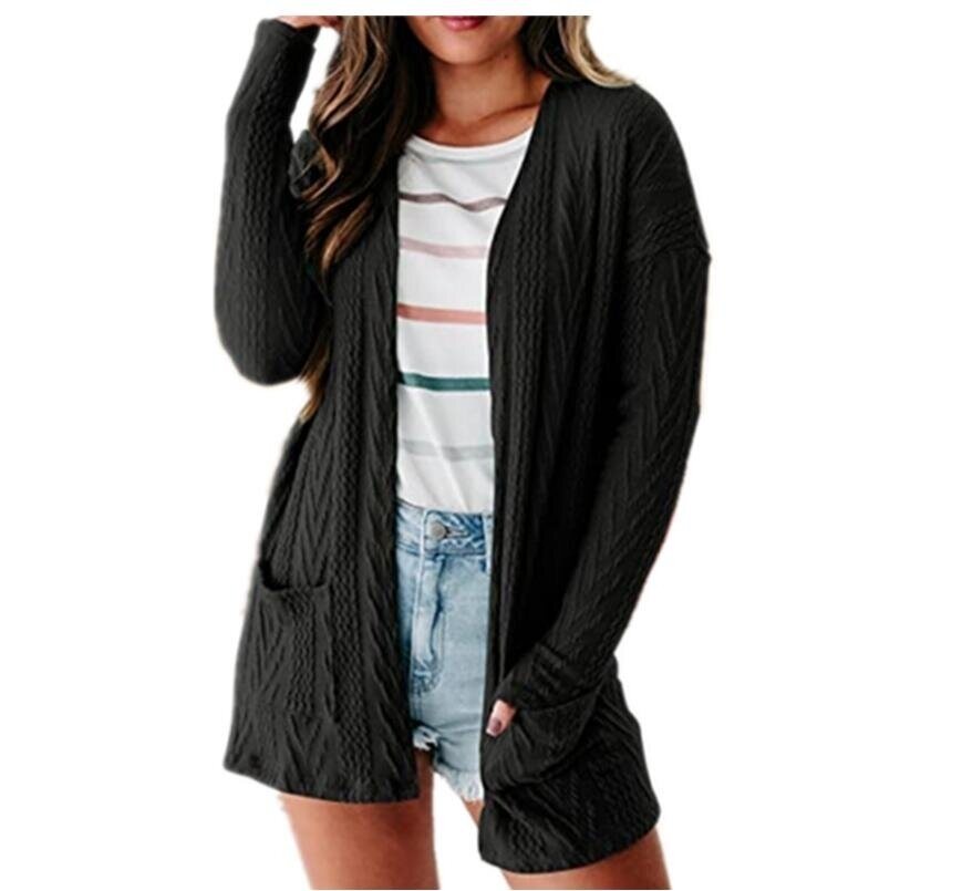 Women's Open Front Cardigan Knitted Sweater