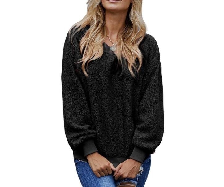 Sherpa Fleece Pullover Fuzzy Sweater