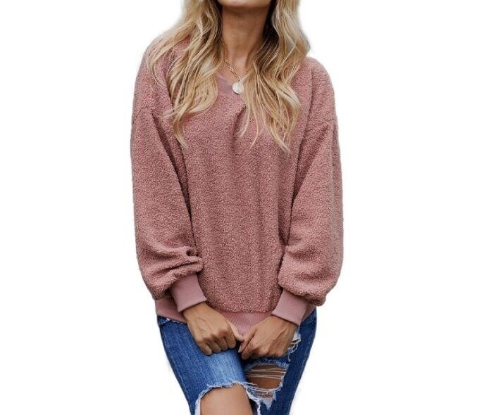 Sherpa Fleece Pullover Fuzzy Sweater