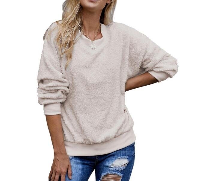 Sherpa Fleece Pullover Fuzzy Sweater