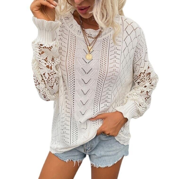 Hollow knitted Sweater Tops