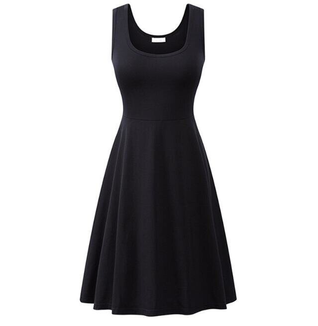 Cotton Sleeveless Flared Tank Dress