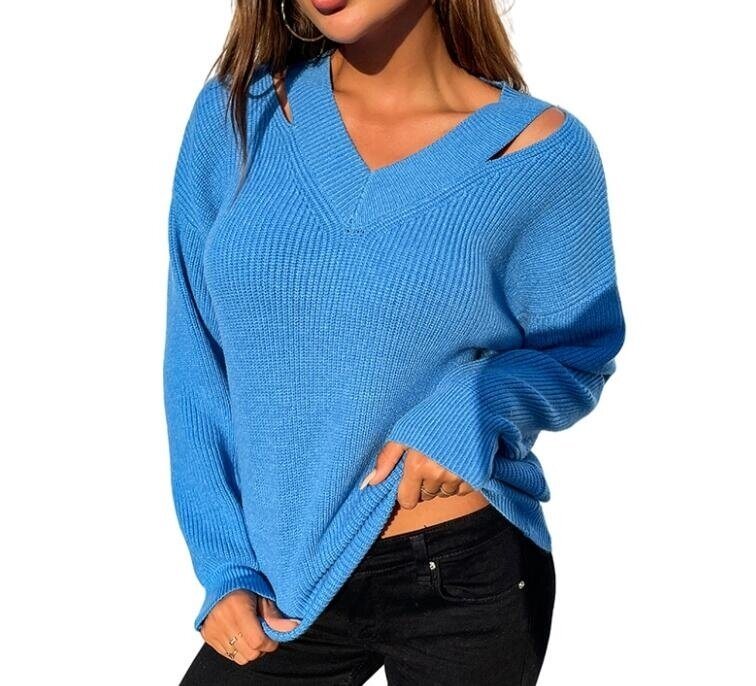 Loose Fit Knit Sweater Pullover Top