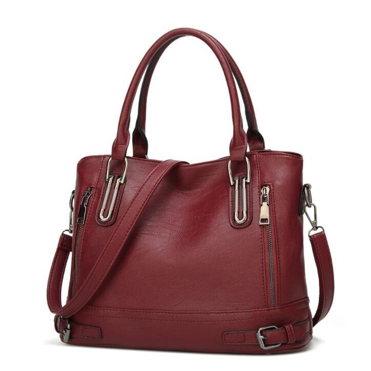 Leather Fashion Handbag in 4 Color Choices