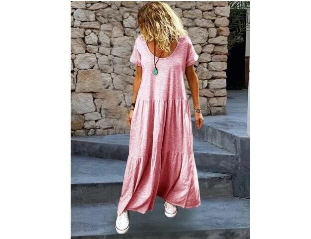 Bohemian Short Sleeve Maxi Dress