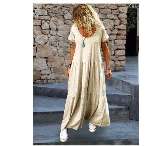 Bohemian Short Sleeve Maxi Dress