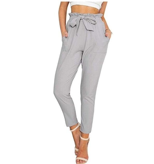 Women Casual Pants Loose High Waist Stretchy Skinny Slim Long Pants