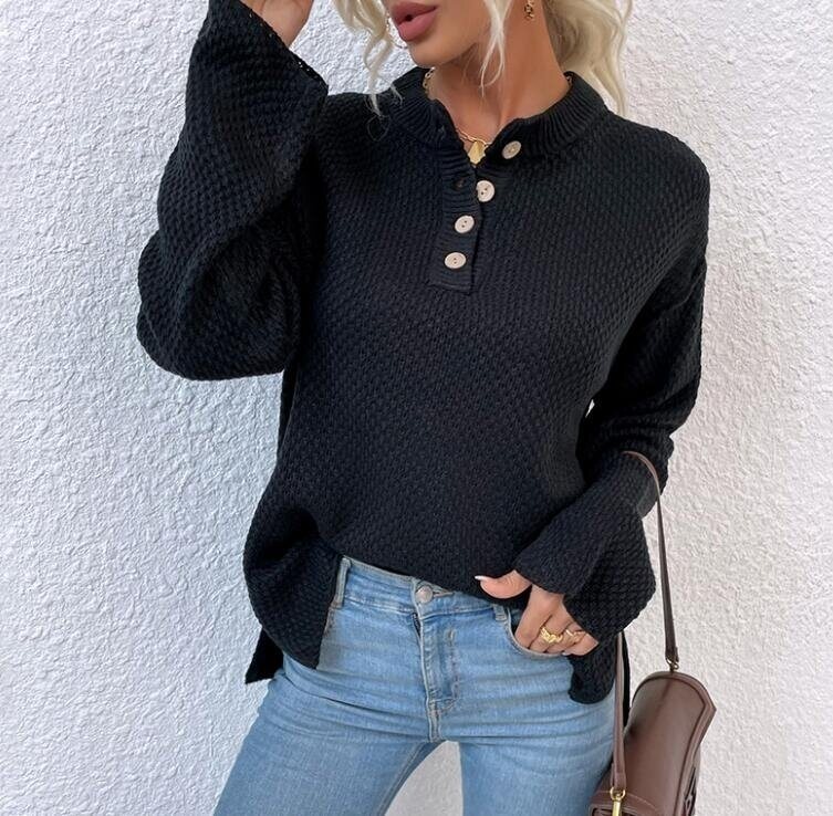 Long Sleeve Knit Sweaters Outerwear Tops