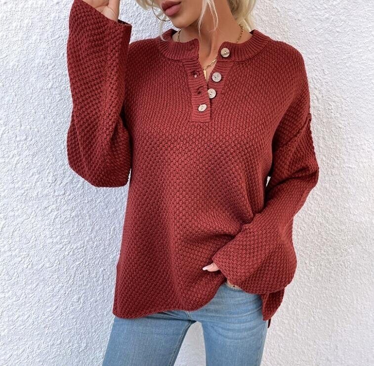 Long Sleeve Knit Sweaters Outerwear Tops