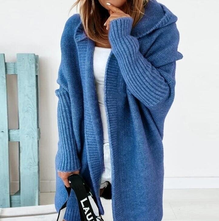 Hooded Bat sleeve Sweater Cardigan