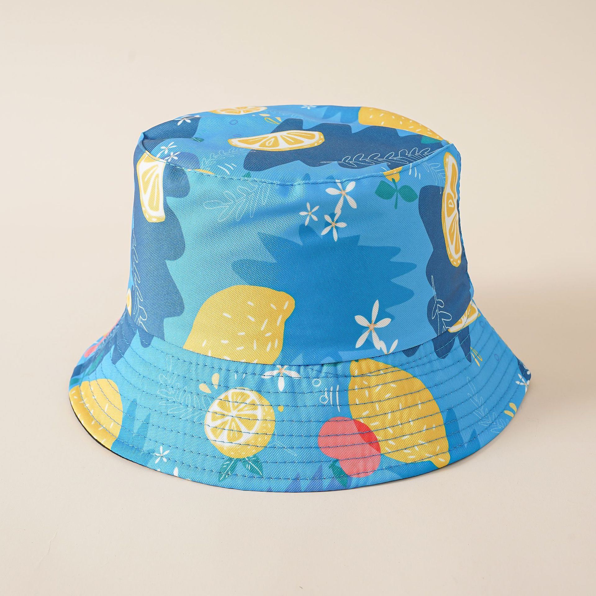 Fisherman hat hat tide double-sided wear creative lemon basin hat cover face breathable hat sun hat