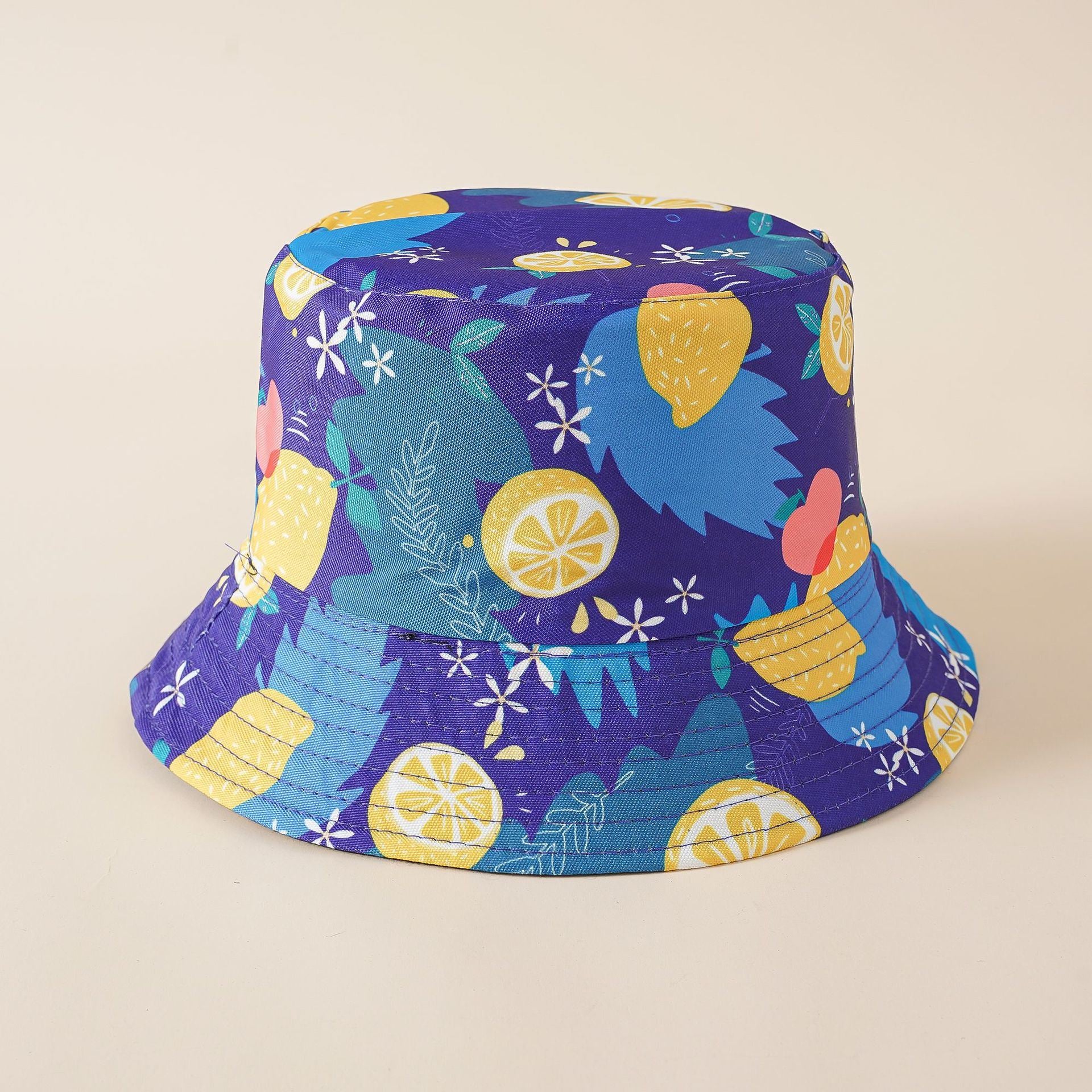 Fisherman hat hat tide double-sided wear creative lemon basin hat cover face breathable hat sun hat