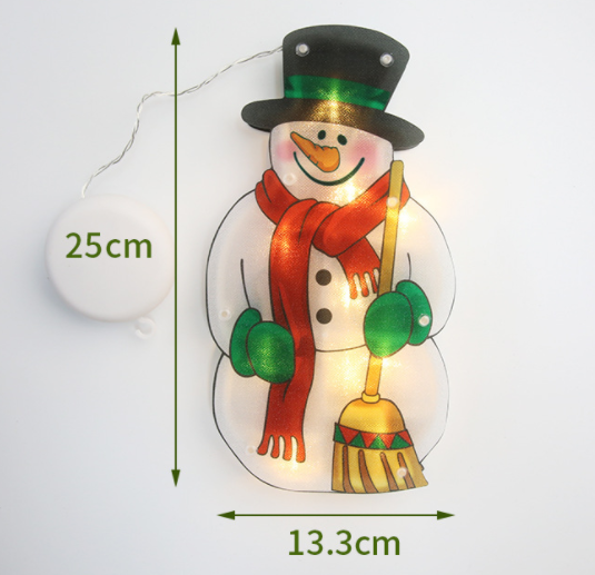 Led Sucker Window Hanging Lights Christmas Decoration Shop Atmosphere Scene Layout Holiday Decoration Lights