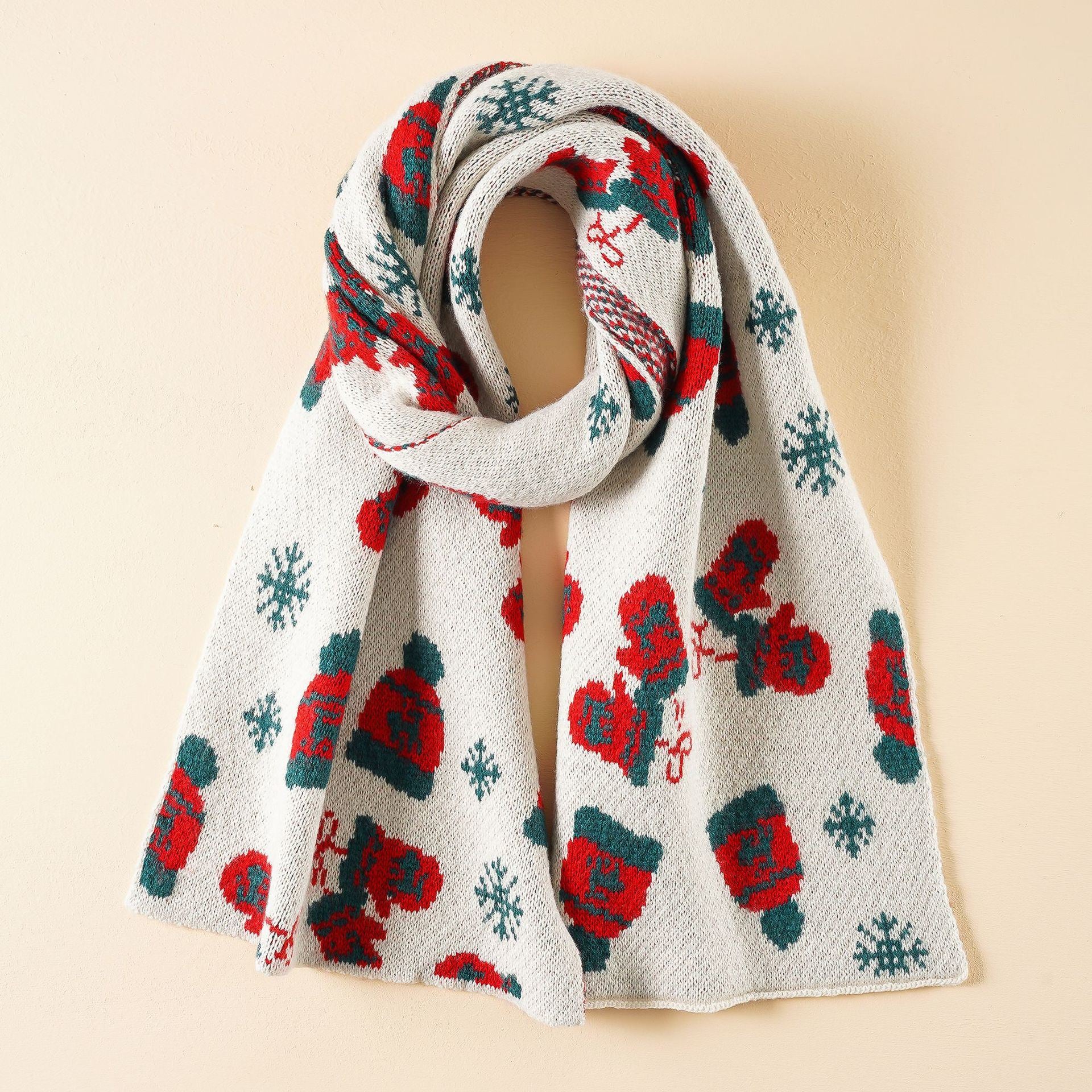 Christmas gift red scarf female fashion cute autumn and winter warm Korean fan ins student cute warm scarf