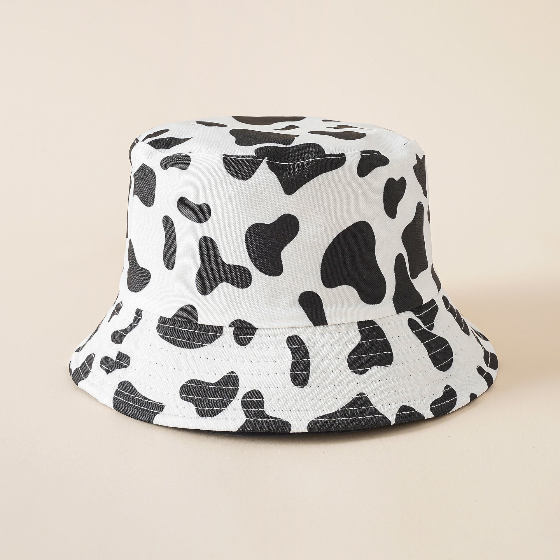 Zebra pattern fisherman hat spring and autumn sunscreen face cover hat female summer Korean version of the tide bucket sunshade all-match basin hat