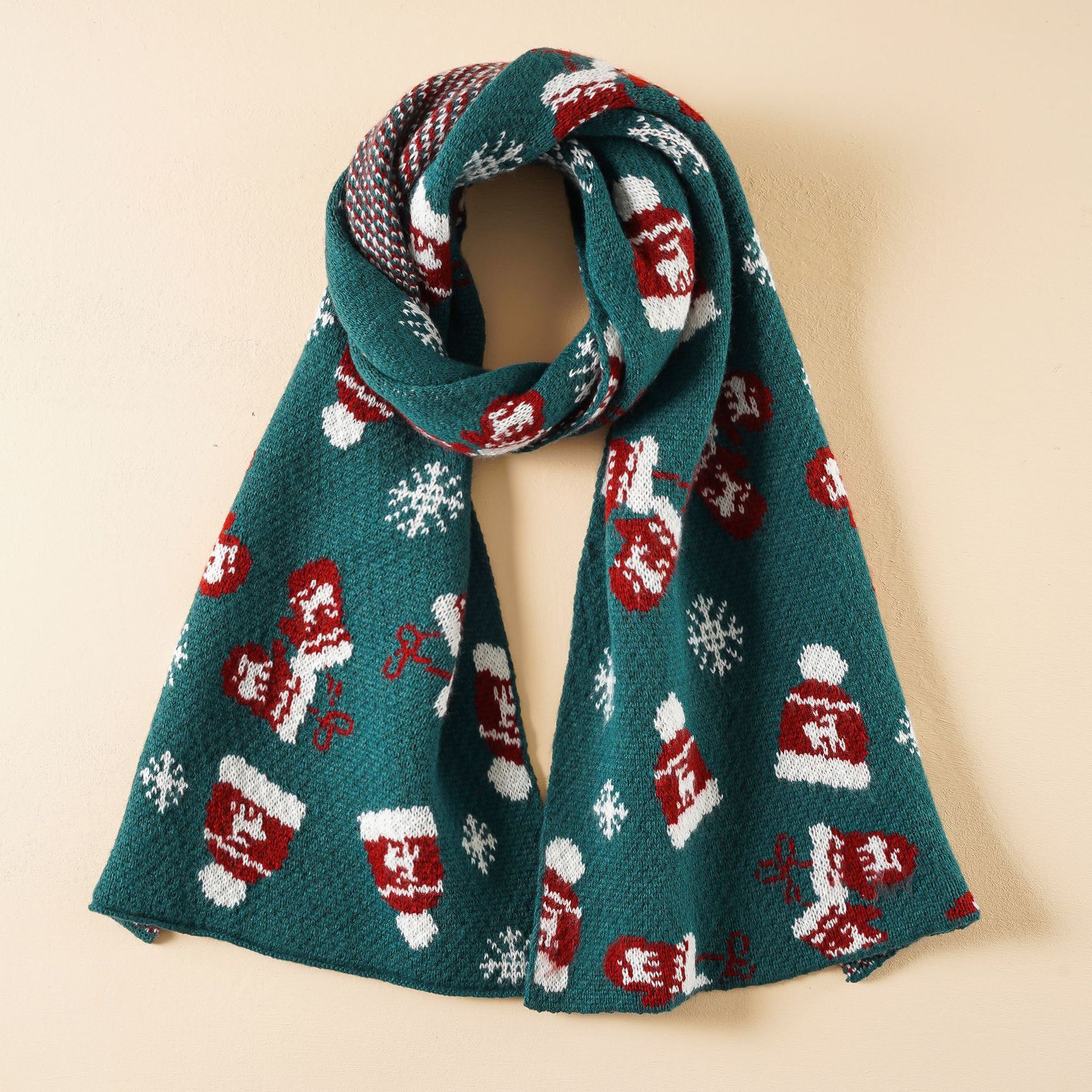 Christmas gift red scarf female fashion cute autumn and winter warm Korean fan ins student cute warm scarf