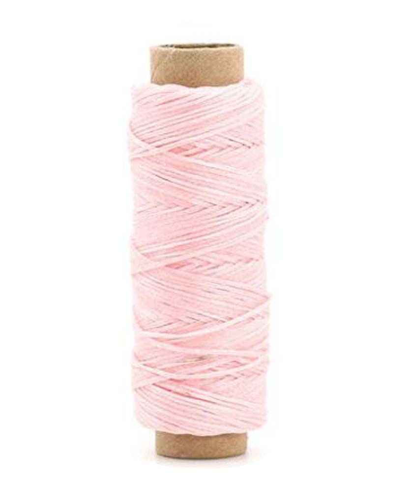 150D 0.8MM Leather Sewing Waxed Thread Flat Waxed Thread 2pcs[Pink]