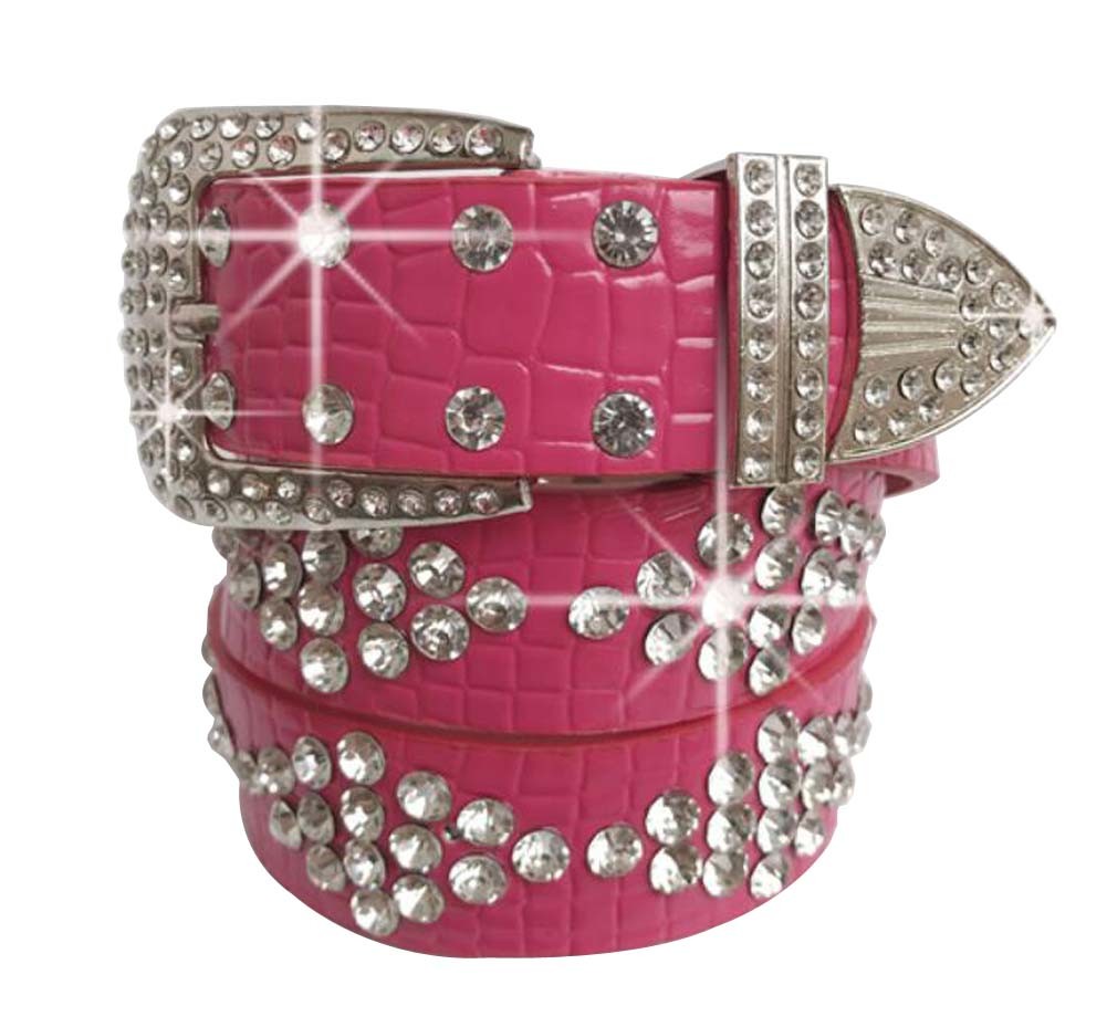 Women Rhinestone Belt Western Cowgirl Bling Studded Belt for Jeans Dress #38