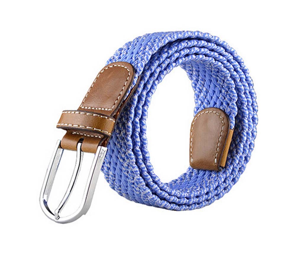 Azure Pattern Braided Elastic Stretch Belt Belts for Men Belts for Women