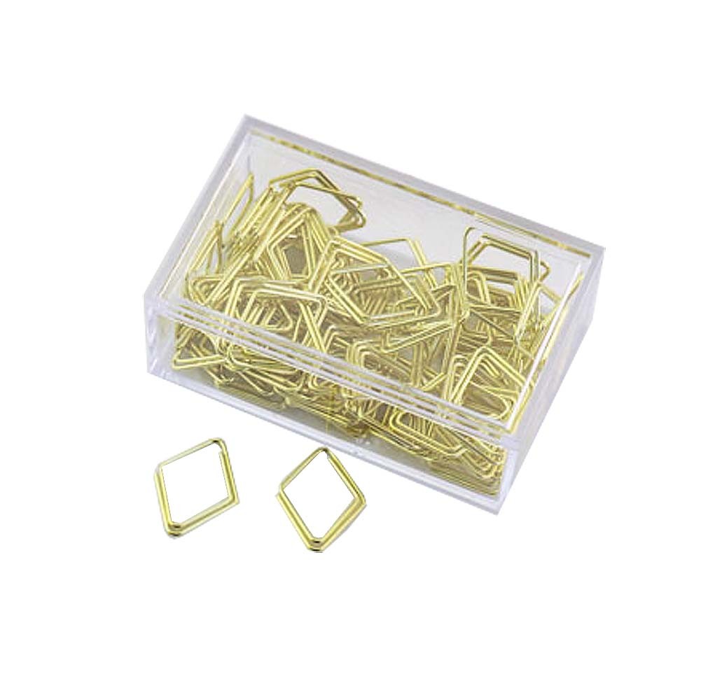 30 Pieces Binder Clips Rhombus Shape Paper Clips Office Accessories Bookmark