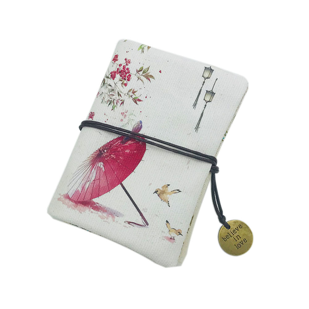 Chinese Style Vintage Oil Paper Umbrella Business Card Holder Name Credit Card Organizer