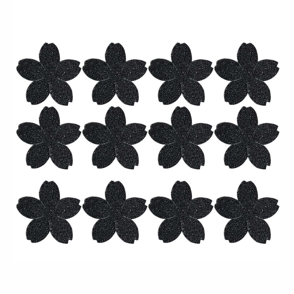 24 Sheets Black Sakura Skateboard Grip Stickers Grit Non Slip DIY Skateboard Scooter Grip Decals