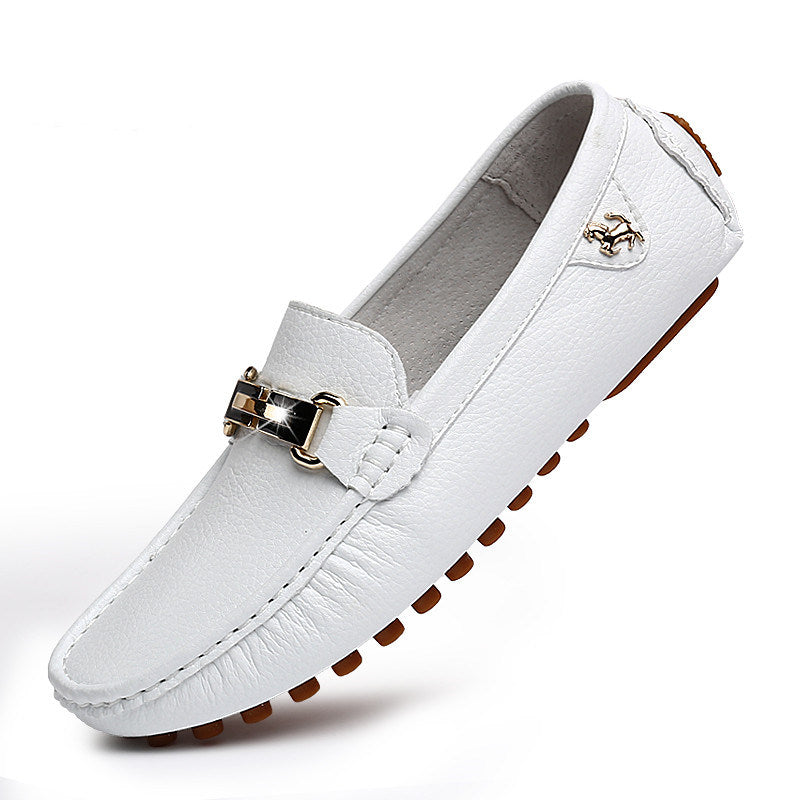 2022 White Loafers Men Handmade Leather Shoes Black Casual Driving Flats Blue Slip-On Moccasins Boat Shoes Plus Size 46 47 48