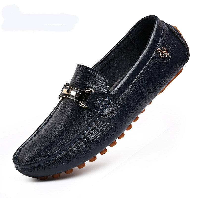 2022 White Loafers Men Handmade Leather Shoes Black Casual Driving Flats Blue Slip-On Moccasins Boat Shoes Plus Size 46 47 48