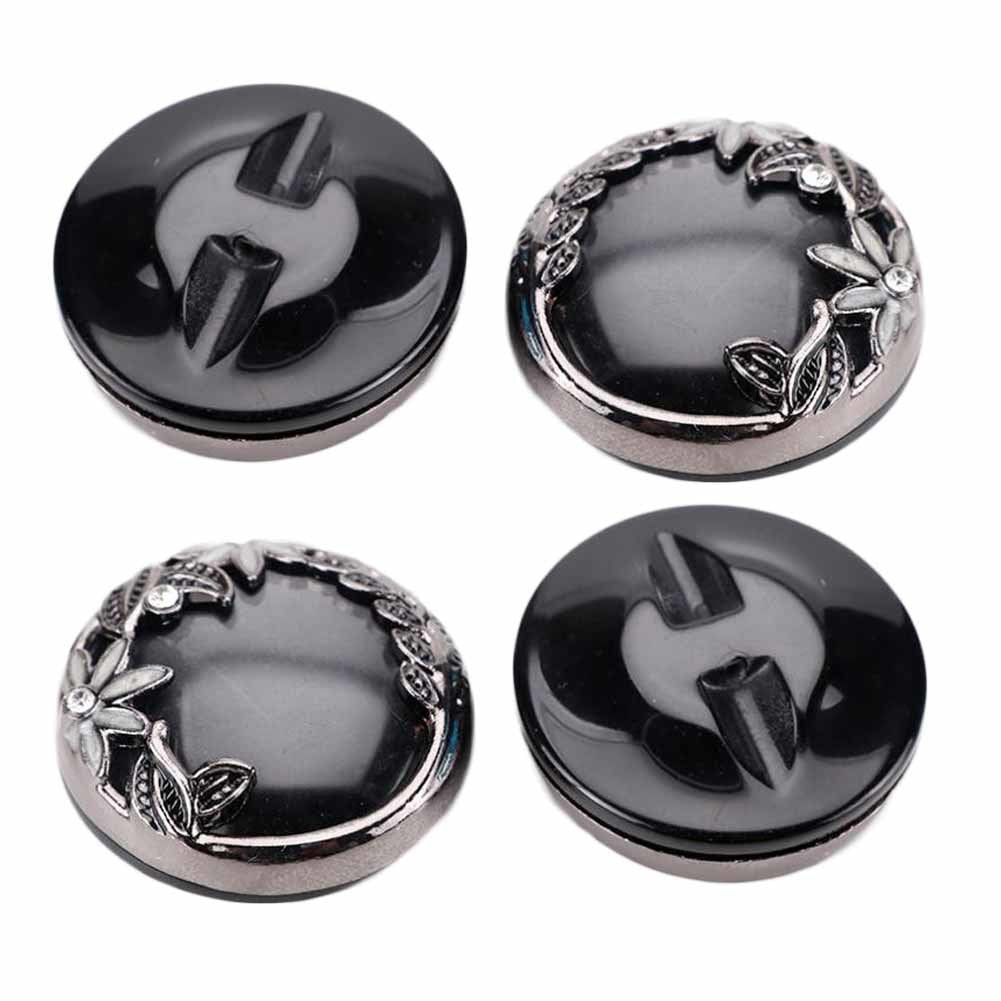 5 Pcs Decorative Coat DIY Button Clothing Accessory Plating Flower Button, 26mm