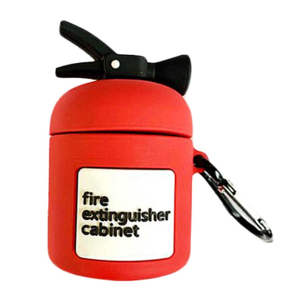 Red Fire Extinguisher Headset Case Silicone Wireless Earbuds Headphones Case Bluetooth Headset Case Earphone Protection Soft Case