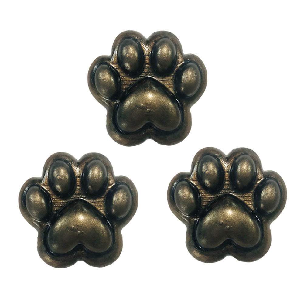 3 Pcs Cute Cat Paw Cabinet Knobs Bronzed Resin Drawer Dresser Knobs Pulls Handles for Kitchen Wardrobe Cupboard Furniture Hardware