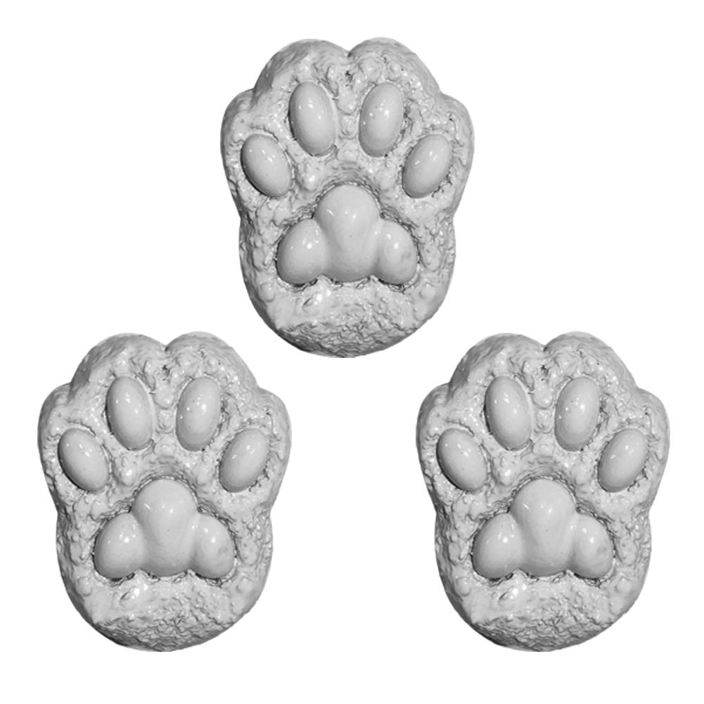 3 Pcs Lifelike Cat Paw Drawer Dresser Pulls Handles Resin Cabinet Knobs for Kitchen Bathroom Wardrobe Cupboard,White